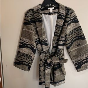 Blazer NWOT, lined with a wide belt.